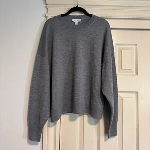 COS Boxy Cropped Gray Sweater